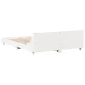Cadre de lit sans matelas blanc 140x190 cm bois de pin massif