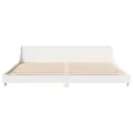 Cadre de lit sans matelas blanc 180x200 cm bois massif de pin