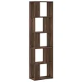 Bibliothèque 5 niveaux chêne marron bois ingénierie