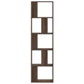 Bibliothèque 5 niveaux chêne marron bois ingénierie