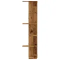 Étagère d'angle murale vieux bois bois d'ingénierie