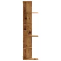 Étagère d'angle murale vieux bois bois d'ingénierie