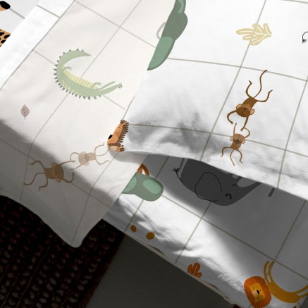 Jeu de draps HappyFriday HF Mini Savanna Multicouleur Lit de bébé 2 2
