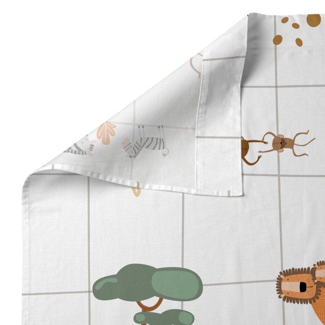 Jeu de draps HappyFriday HF Mini Savanna Multicouleur Lit de bébé 2