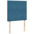 cadre de lit et matelas Bleu foncé 80x200 cm Velours