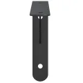 Supports d'étagères 4 pcs 20x2,5x14 cm noir acier inoxydable