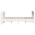 Cadre de lit sans matelas blanc 140x190 cm bois de pin massif