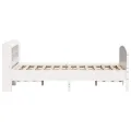 Cadre de lit sans matelas blanc 140x190 cm bois de pin massif