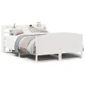 Cadre de lit sans matelas blanc 140x200 cm bois de pin massif
