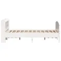Cadre de lit sans matelas blanc 140x200 cm bois de pin massif