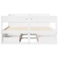 Cadre de lit sans matelas blanc 140x200 cm bois de pin massif