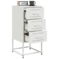 Tables de chevet 2 pcs blanc 36x39x78 cm acier