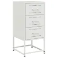 Tables de chevet 2 pcs blanc 36x39x78 cm acier