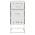 Tables de chevet 2 pcs blanc 36x39x78 cm acier