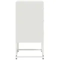 Tables de chevet 2 pcs blanc 36x39x78 cm acier