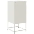 Tables de chevet 2 pcs blanc 36x39x78 cm acier