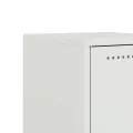 Tables de chevet 2 pcs blanc 36x39x78 cm acier