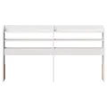 Tête de lit avec étagères blanc 135 cm bois massif de pin