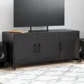 Meuble TV noir 100,5x39x43,5 cm acier