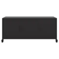 Meuble TV noir 100,5x39x43,5 cm acier