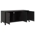 Meuble TV noir 100,5x39x43,5 cm acier