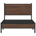 Cadre de lit en métal sans matelas chêne marron 100x190 cm