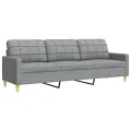 Ensemble de canapés 2 pcs gris clair tissu