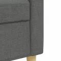 Ensemble de canapés 3 pcs coussins décoratifs gris foncé tissu