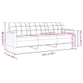Ensemble de canapés 3 pcs coussins décoratifs gris foncé tissu