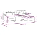 Canapé à 3 places avec repose-pieds Rouge bordeaux 210 cm Tissu