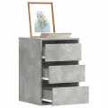 Commode d'angle gris béton 40x41x58 cm bois d'ingénierie