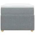 cadre de lit et matelas Gris clair 90x190 cm Tissu