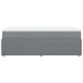cadre de lit et matelas Gris clair 90x190 cm Tissu