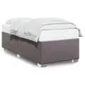 Cadre de lit sans matelas gris 80x200 cm similicuir