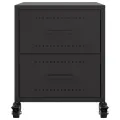 Tables de chevet 2 pcs noir 36x39x43,5 cm acier