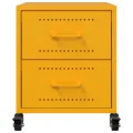 Tables de chevet 2 pcs jaune moutarde 36x39x43,5 cm acier