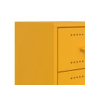 Tables de chevet 2 pcs jaune moutarde 36x39x43,5 cm acier
