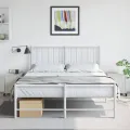 Tables de chevet 2 pcs blanc 36x39x43,5 cm acier