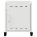 Tables de chevet 2 pcs blanc 36x39x43,5 cm acier