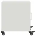 Tables de chevet 2 pcs blanc 36x39x43,5 cm acier