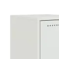 Tables de chevet 2 pcs blanc 36x39x43,5 cm acier