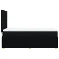 cadre de lit avec matelas Noir 90x190 cm Tissu
