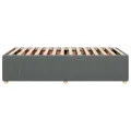Cadre de lit sans matelas gris foncé 90x190 cm tissu