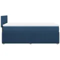 cadre de lit avec matelas Bleu 90x190 cm Tissu