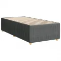 cadre de lit et matelas Gris foncé 90x190 cm Tissu