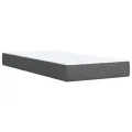 cadre de lit et matelas Gris foncé 90x190 cm Tissu