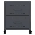 Tables de chevet 2 pcs anthracite 36x39x43,5 cm acier