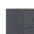 Tables de chevet 2 pcs anthracite 36x39x43,5 cm acier