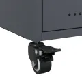 Tables de chevet 2 pcs anthracite 36x39x43,5 cm acier