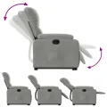 Fauteuil inclinable gris clair tissu microfibre